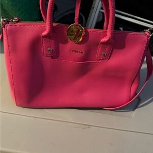 Furla Vibrant Pink Satchel